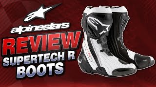 2016 Alpinestars Supertech R Boot Review from Sportbiketrackgearcom [upl. by Shiri]