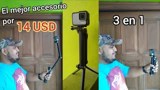 3  WAY GoPro  Monopod  Stand  Mini tripod  GOPRO HERO 8 UNBOXING en Español [upl. by Keelin916]