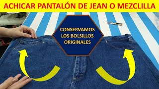 Achicar pantalón de jean o mezclilla conservando los bolsillos [upl. by Atinreb]