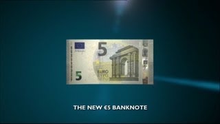 New fiveeuro note unveiled by the ECB [upl. by Akiret]