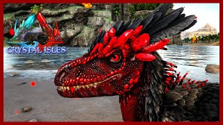 THE CRYSTAL DEINONYCHUS Ark Deinonychus Taming Crystal Isles Map Ep 20 [upl. by Svetlana194]