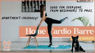 45Minute Cardio Barre Workout at Home ApartmentFriendly [upl. by Clancy281]