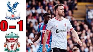 Diogo Jota fist half goal vs Crystal Palace  2024 premier league [upl. by Sherrer]