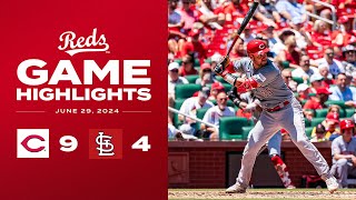 Reds vs Cardinals Game Highlights 62924  MLB Highlights [upl. by Foley357]