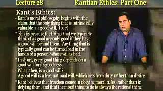 Introduction to Philosophy Lecture 28  Kantian Ethics [upl. by Anibla]