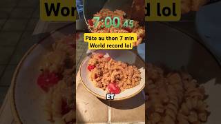 Speedrun recette de pâte au thon en 7 min recetterapide recettefacile speedrun pasta [upl. by Uyr459]