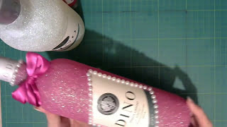 How to Glitter Wine bottles or glass glitter [upl. by Enajaras]