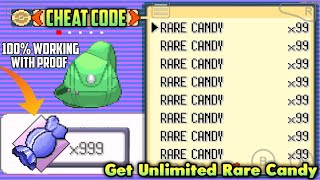 How To Get Unlimited Rare Candy In Pokemon Emerald Version Cheat Code  HUNNY TECHNICALS [upl. by Enylodnewg]