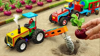 Top diy tractor making mini Tree Stump Grinder Machine  diy Tractor Planting Roadside  HP Mini [upl. by Keeler577]