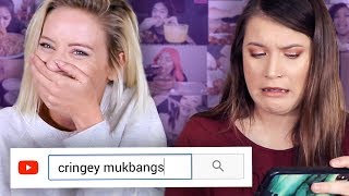 reacting to cringey mukbangs ft jessi smiles [upl. by Asaret220]