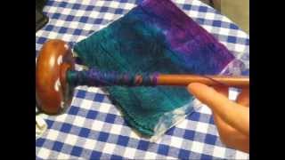 How to Draft Silk Hankies Mawata for Knitting or Spinning [upl. by Atauqal]