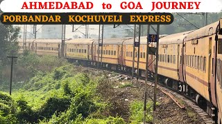 Train to Goa  Ahmedabad to Goa Journey  Porbandar Kochuveli Express  Pantry Food [upl. by Alfonse]