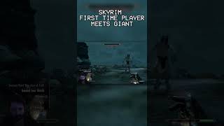 Skyrim first time player meets GIANT [upl. by Naeruat]