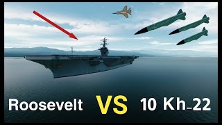 Theodore Roosevelt vs 10 Kh22 AntiShip Missiles [upl. by Eyot591]