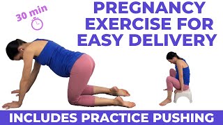 Pregnancy Exercise For Easy Delivery [upl. by Ybbob]