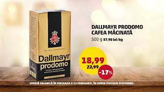 Ofertă Dallmayr Prodomo Cafea Măcinată și Merci Bomboane  9  15 Februarie [upl. by Divadnhoj]