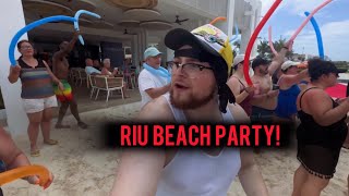 BEST RIU Beach Party in CANCUN MEXICO [upl. by Beryl]