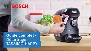 Détartrage TASSIMO HAPPY  Guide complet  Bosch Electroménager France [upl. by Nodanrb]