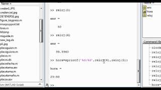 tutorial matlab 4 español fecha y hora matlab ORTEGA [upl. by Aprile]