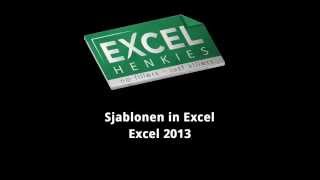 6 Sjablonen in Excel  Excel 2013 [upl. by Jakob]