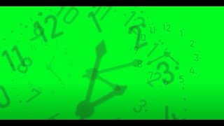 Green Screen CLOCKS TIME Animated  NO COPYRIGHT Animation Graphics For Projects Free To Use [upl. by Allisan]