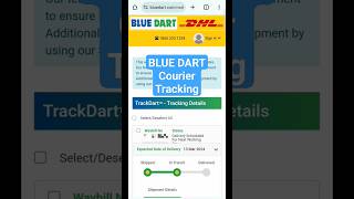 Blue Dart courier tracking Kaise kare blue dart courier tracking KambojTechnical [upl. by Fulbert]