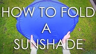 How To Fold A Costco Sunshade [upl. by Jesselyn]