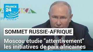 Sommet RussieAfrique  Moscou étudie quotattentivementquot les initiatives de paix africaines [upl. by Aisac]