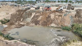 Amazing Filling Up Project Skill Wheel Loaders Operated With Dump Trucks Team On Huge Area [upl. by Ahsinauj]