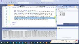 Part Two VbNet Sql Server  DatagridView Select DeleteUpdate [upl. by Alemahs]