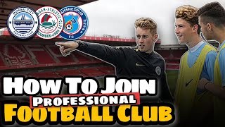 How to join Professional football club 🤔  Professional football clubs [upl. by Benedix]