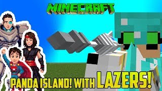 PANDA ISLAND WITH LAZERS Minecraft [upl. by Joh]