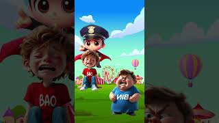 The super cop protects the boy who is being bullied by a chubby kid in the park funnycarton carton [upl. by Whitcomb]