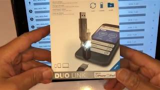 PNY 128GB DUO LINK USB 30 OTG Flash Drive iPhone iPad BackUp PFDI128LA02GCRB 072018 [upl. by Firestone320]