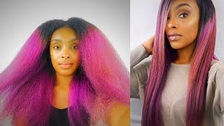 How I Straighten My Natural Hair  Using The Mane Choice Thermal Defense Collection [upl. by Arad781]