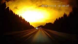 Fire in the Sky  UFO Meteor Blast Massive Flash of Light over the Russian Urals Nov 18 2014 [upl. by Eibocaj]