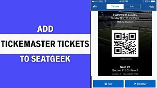 How To Add Ticketmaster Tickets to Seatgeek  Step by Step [upl. by Goldshell]