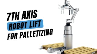 OnRobot Lift100 7th Axis Robot Lift for Palletizing [upl. by Ardnekahs]