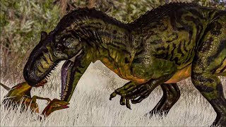 Allosaurus vs Tarbosaurus Carnotaurus Qianzhousaurus and more   Jurasssic World Evolution 2 [upl. by Rosa774]