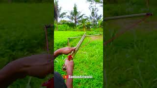 Bamboo creations with new Crossbow bamboo slingshot diy ideas [upl. by Oicnoel]