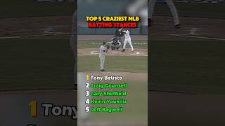 TOP 5 CRAZIEST BATTING STANCES baseball mlb baseballshorts [upl. by Roskes]