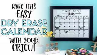 Make this Dry Erase Calendar with your Cricut [upl. by Ttezil]