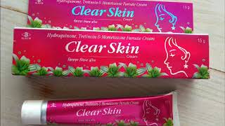 Clear Skin Cream Review amp Uses। पुराने निसान किसी भी तरह का हो व झाइयो को दूर करने में खास 🔥🔥 [upl. by Noyad864]