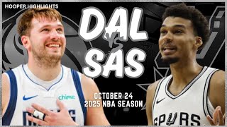 Dallas Mavericks vs San Antonio Spurs Full Game Highlights  Oct 24  2025 NBA Season [upl. by Socram403]