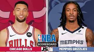 Chicago Bulls Vs Memphis Grizzlies  NBA Live PlayByPlay Scoreboard 2024 [upl. by Hanford]