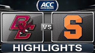 Boston College vs Syracuse  2014 ACC Basketball Highlights [upl. by Gyatt]