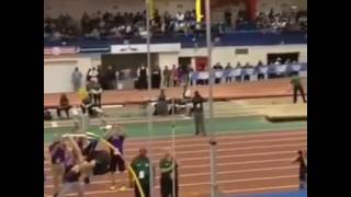 Incredible slow motion video of 17 year old pole vaulting superstar Mondo Duplantis clearing prep re [upl. by Mercorr]