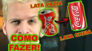 COMO FAZER A MÁGICA DA LATA QUE DESAMASSA SOZINHA TUTORIAL DE MÁGICA [upl. by Eerol]