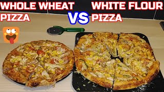 HOW TO MAKE PIZZA WHOLE WHEAT PIZZA VS WHITE FLOUR PIZZA WHOLEMEAL PIZZA PIZZA DOUGH PIZZA SAUCE [upl. by Jemmy763]