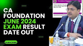 ca foundation june 2024 exam result date out [upl. by Phyllida]